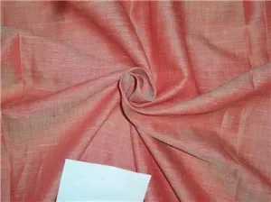 TWO Tone Coral x Cream Color Linen Fabric 54&quot; wide