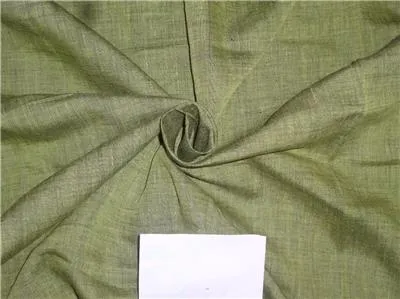 Two Tone Green x Black Color Linen Fabric 54&quot; wide