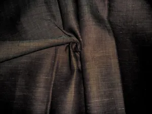 two tone linen fabric {iridescent} coffee brown with white slubs 54" wide [2664]