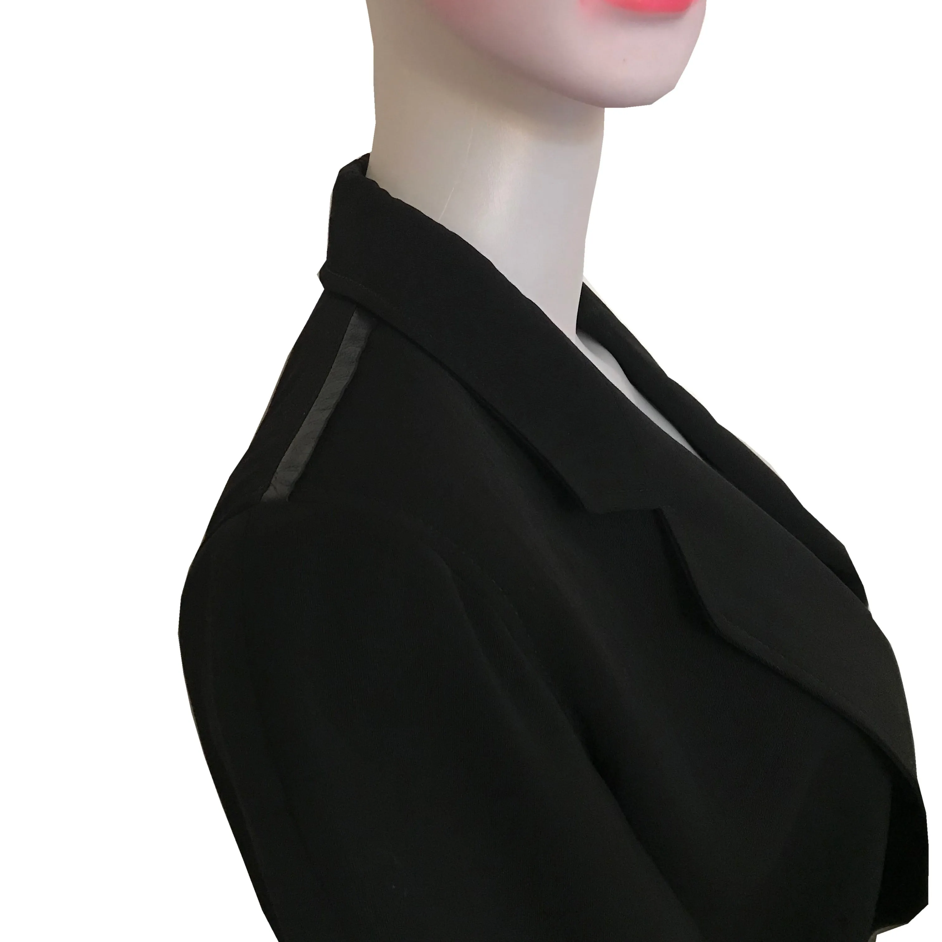 Vintage 1980s Gucci Leather Trimmed Wool Jacket
