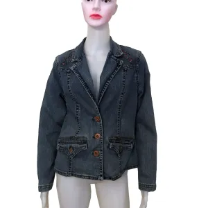 Vintage 1990s Z. Cavaricci Studded Denim Jacket