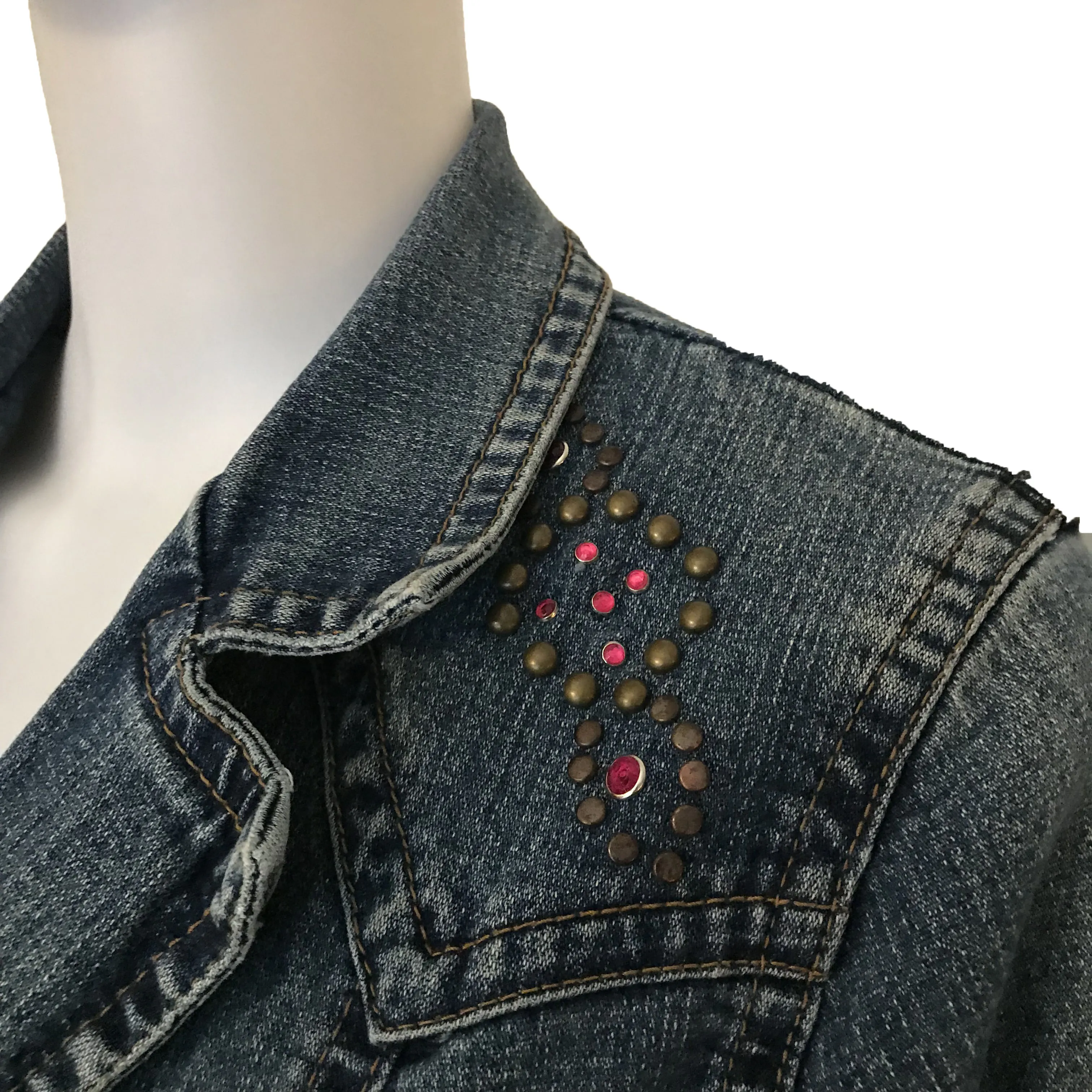 Vintage 1990s Z. Cavaricci Studded Denim Jacket