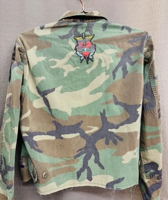 Vintage Camo Patch Jacket - Cropped