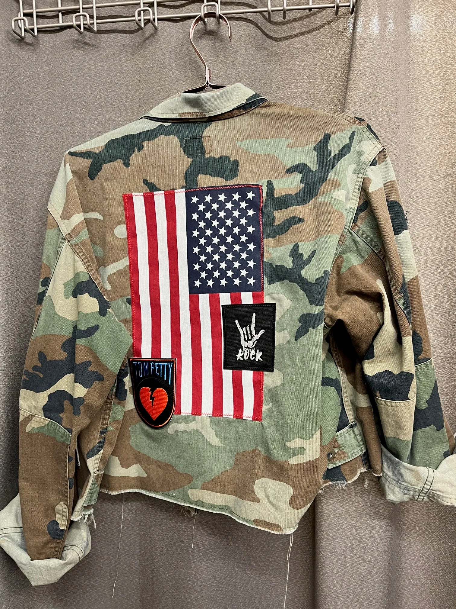 Vintage Camo Patch Jacket - Cropped