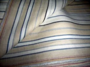 white / beige colour linen dobby stripes 58" wide with grey / charcoal grey stripes and leno dobby weave