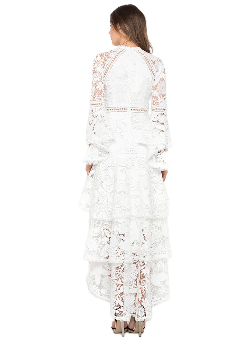 White Flounce Missy Dress