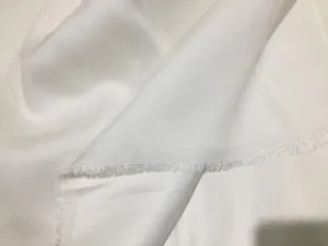WHITE linen satin 44/ 58" wide
