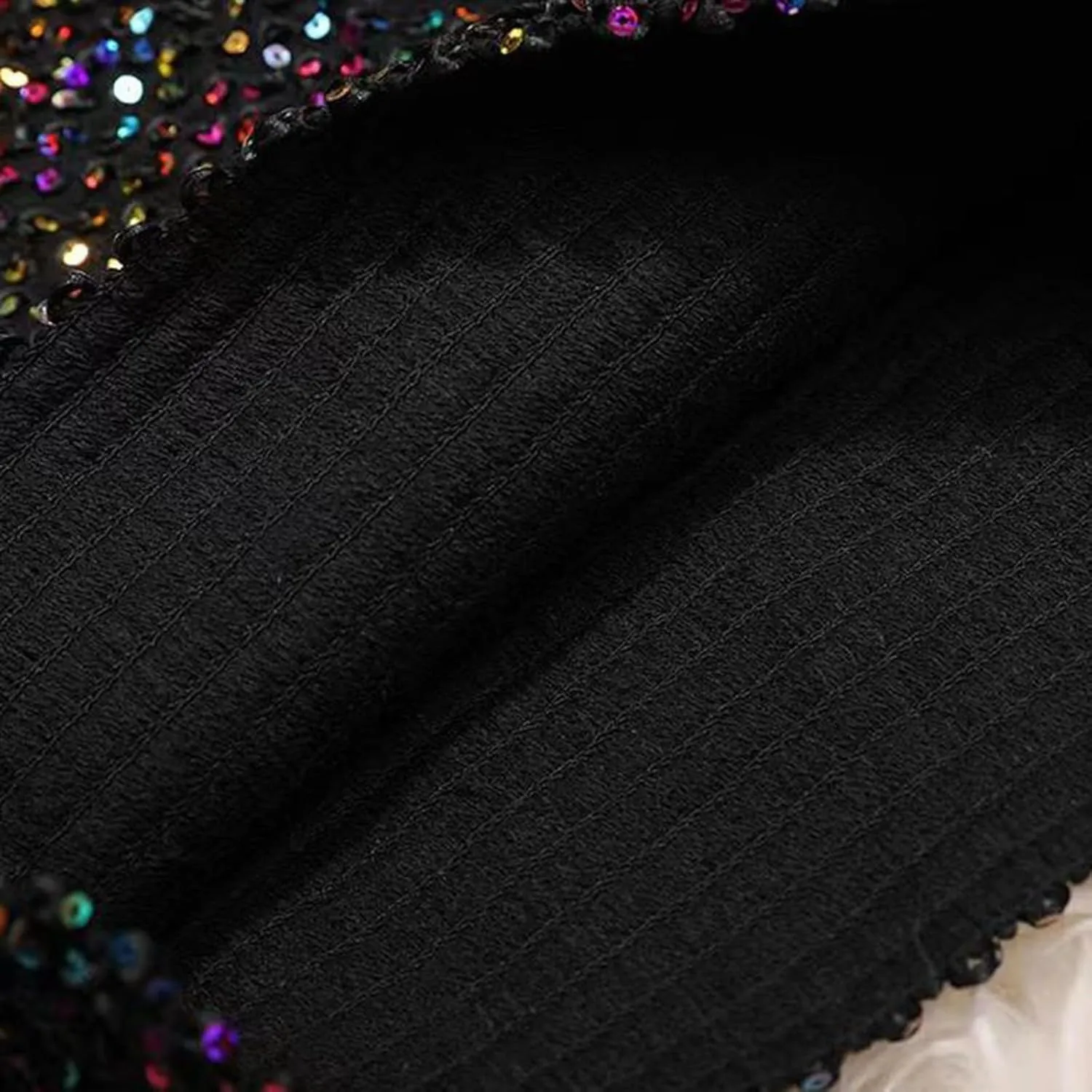 Women's Faux Fur Hem Sequin Pencil Skirt Winter High Waist Bodycon Mini Skirts Sexy Glitter Cocktail Party Skirt